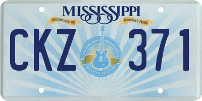 MS license plate CKZ371