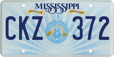 MS license plate CKZ372