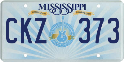 MS license plate CKZ373