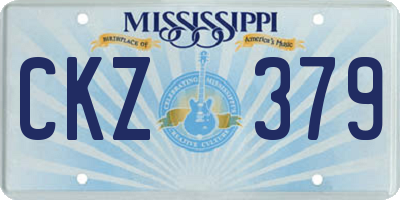 MS license plate CKZ379