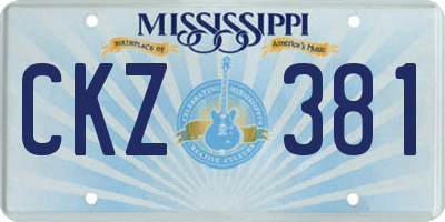 MS license plate CKZ381