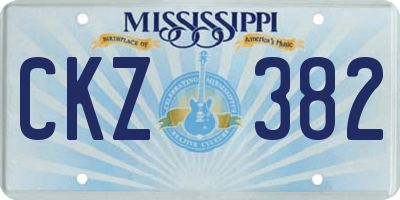 MS license plate CKZ382