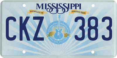 MS license plate CKZ383