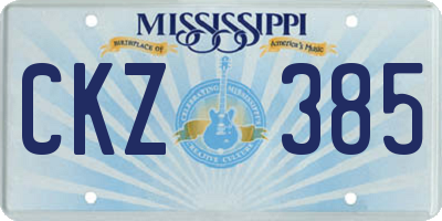 MS license plate CKZ385
