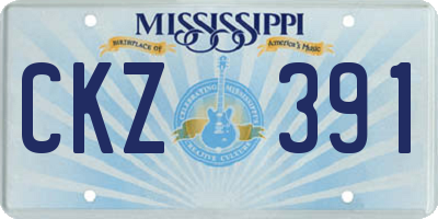 MS license plate CKZ391