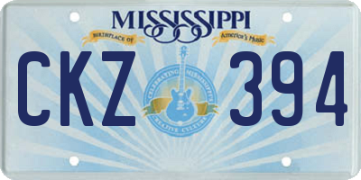 MS license plate CKZ394