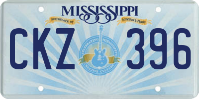 MS license plate CKZ396