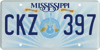 MS license plate CKZ397
