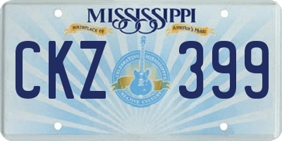 MS license plate CKZ399