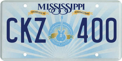 MS license plate CKZ400
