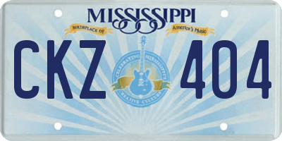 MS license plate CKZ404