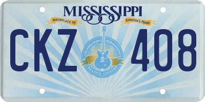 MS license plate CKZ408