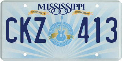 MS license plate CKZ413