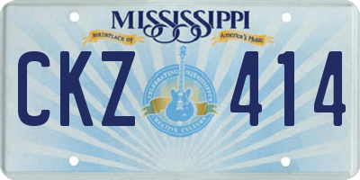 MS license plate CKZ414