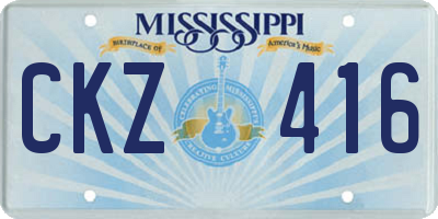 MS license plate CKZ416