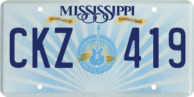 MS license plate CKZ419