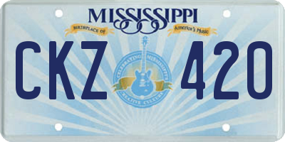 MS license plate CKZ420