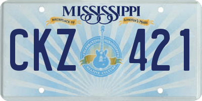 MS license plate CKZ421