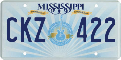MS license plate CKZ422