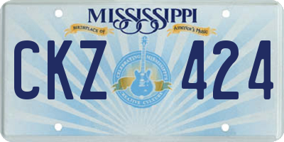 MS license plate CKZ424