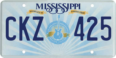 MS license plate CKZ425