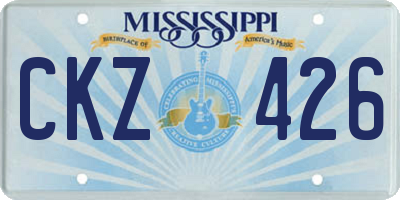 MS license plate CKZ426