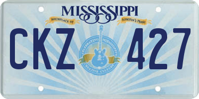 MS license plate CKZ427