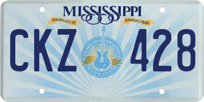 MS license plate CKZ428
