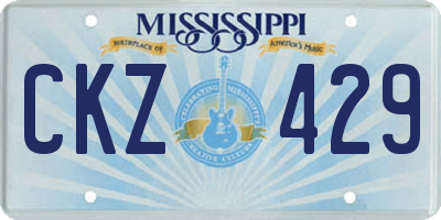 MS license plate CKZ429