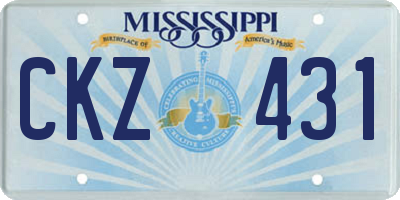 MS license plate CKZ431