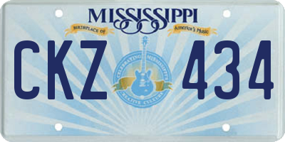 MS license plate CKZ434