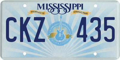 MS license plate CKZ435