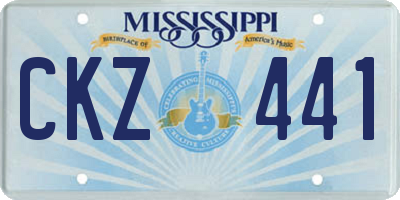 MS license plate CKZ441