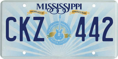 MS license plate CKZ442