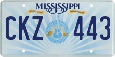 MS license plate CKZ443