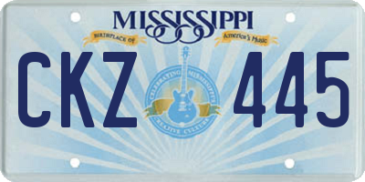 MS license plate CKZ445