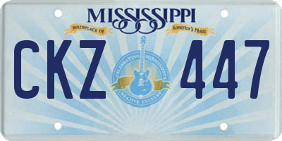 MS license plate CKZ447