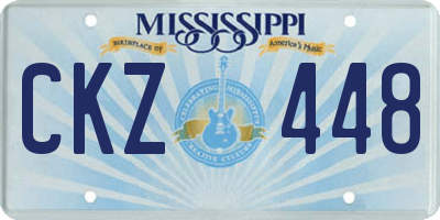 MS license plate CKZ448
