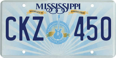 MS license plate CKZ450