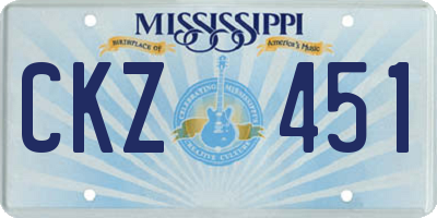 MS license plate CKZ451