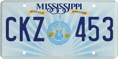 MS license plate CKZ453