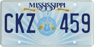 MS license plate CKZ459