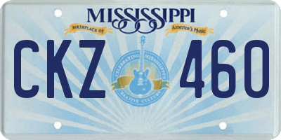 MS license plate CKZ460