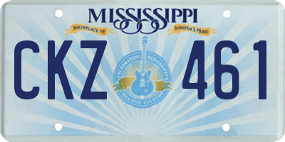 MS license plate CKZ461