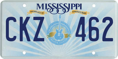 MS license plate CKZ462
