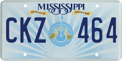 MS license plate CKZ464