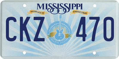 MS license plate CKZ470