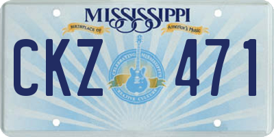 MS license plate CKZ471