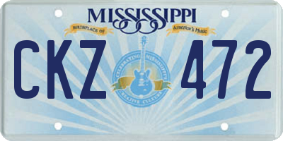 MS license plate CKZ472