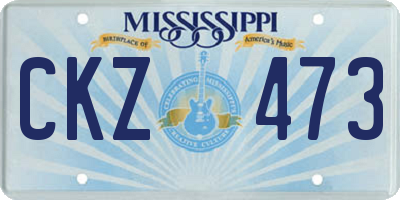 MS license plate CKZ473